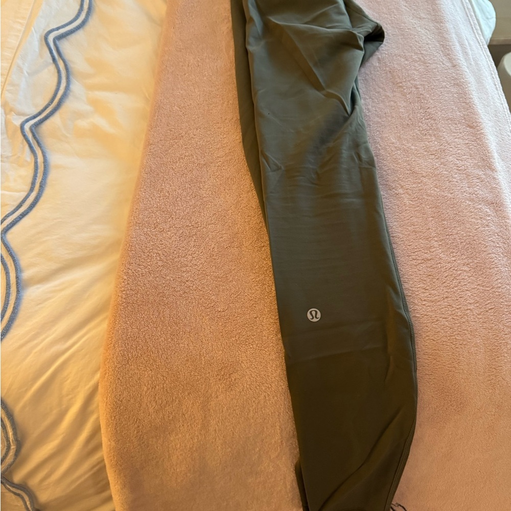 Lululemon wunder train Olive Green Leggings